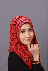 Pasmina Paris Alphabet Red